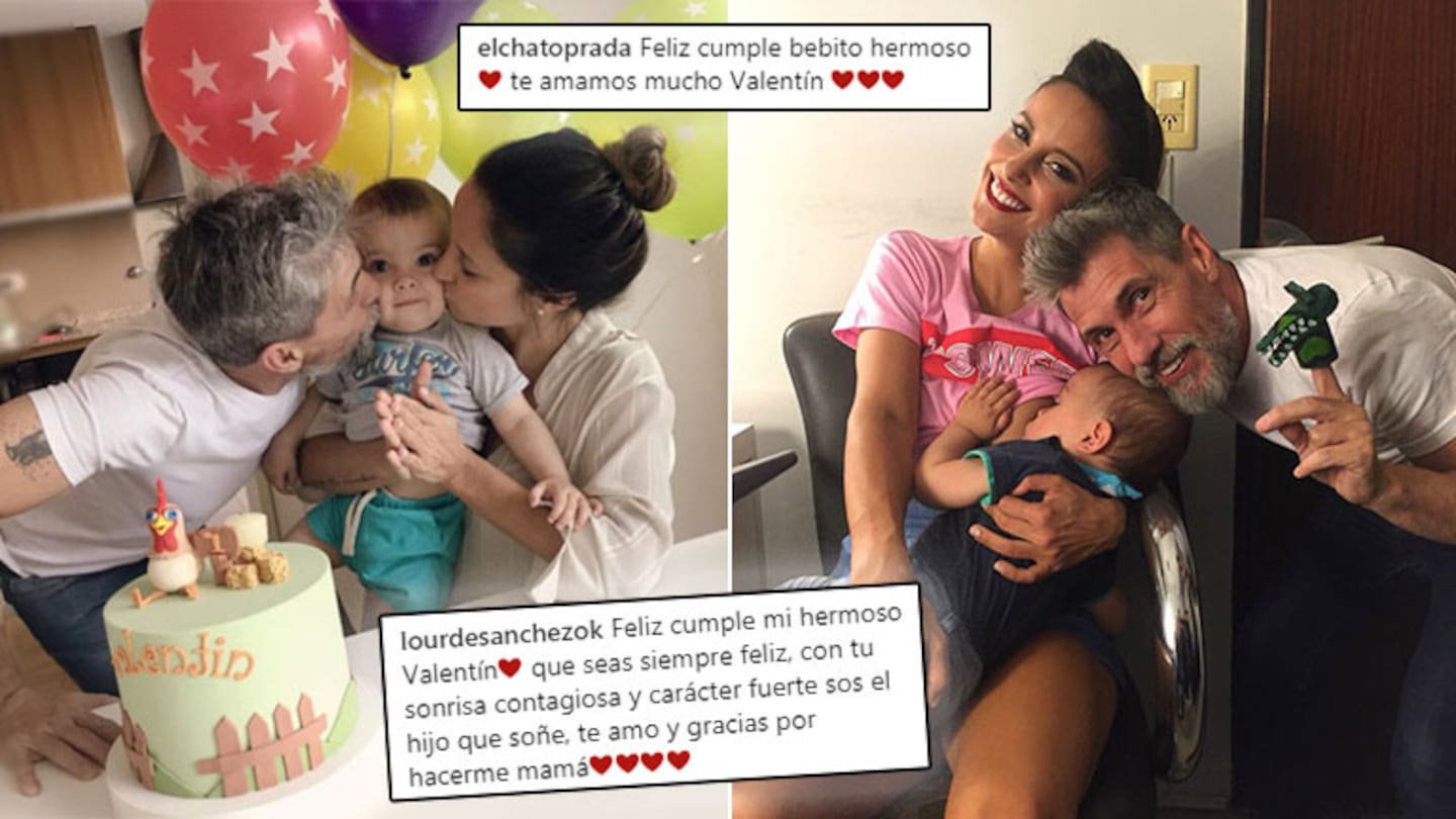 ¡Puro amor! Lourdes Sánchez y el Chato Prada celebraron el cumpleaños de Valentín.