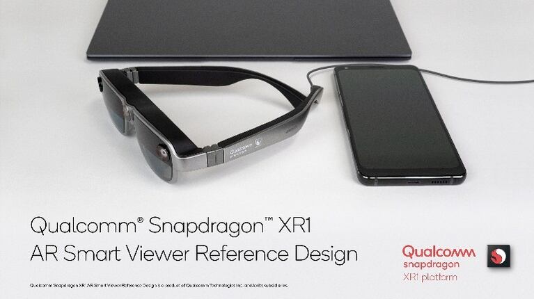 Qualcomm presenta su diseño para visores de Realidad Aumentada basada en Snapdragon XR1. Foto: DPA.