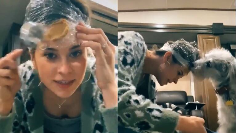 ¡Qué buena técnica! Una joven mostró como le corta las uñas a su perro.