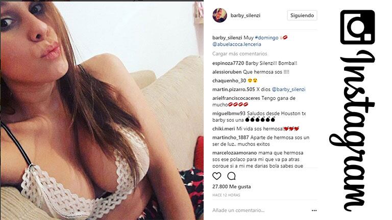¡Qué cierre del finde! La selfie escotada de Barby Silenzi