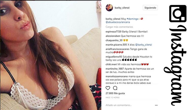 ¡Qué cierre del finde! La selfie escotada de Barby Silenzi