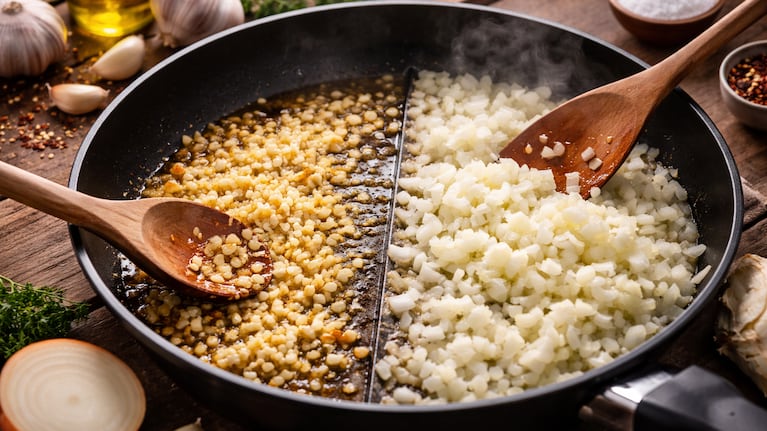 Qué cocinar primero: el ajo o la cebolla (y por qué el orden puede arruinar tu receta)