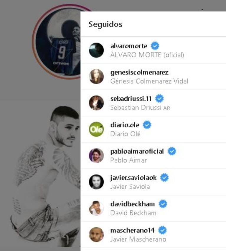 Qué cuenta empezó a seguir Mauro Icardi en medio de los rumores de crisis con Wanda Nara