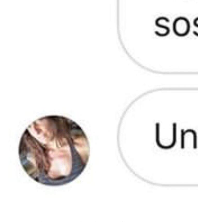 Qué decía el chat con una mujer que apareció en el Instagram de Luciano Castro, y que Sabrina Rojas dijo que fue por un hackeo