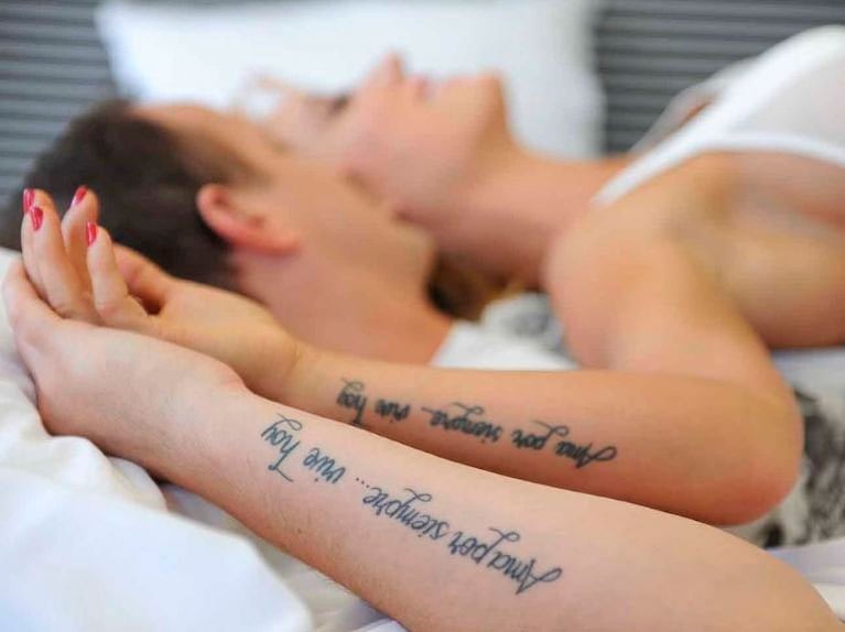 Qué dice el significativo tatuaje que Jésica Cirio y Martín Insaurralde se hicieron cuando estaban casados
