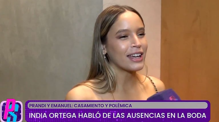 Qué dijo India Ortega de las internas familiares tras las ausencias al casamiento