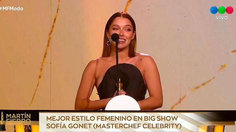 Qué dijo La Reini tras ganar el Martín Fierro de la Moda (captura de Telefe)