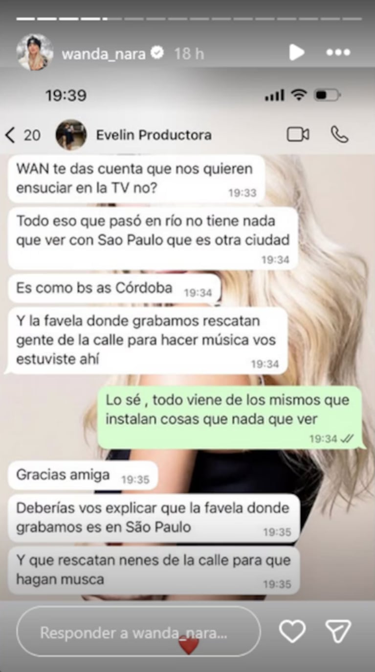 Qué dijo Wanda Nara tras la teoría que la vinculó con el Comando Vermelho en Brasil | Crédtitos: Instagram @wanda_nara