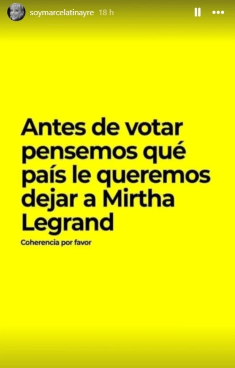 ¿Qué dirá Mirtha Legrand? Marcela Tinayre sorprende con una chicana para la diva | Créditos: Instagram @soymarcelatinayre