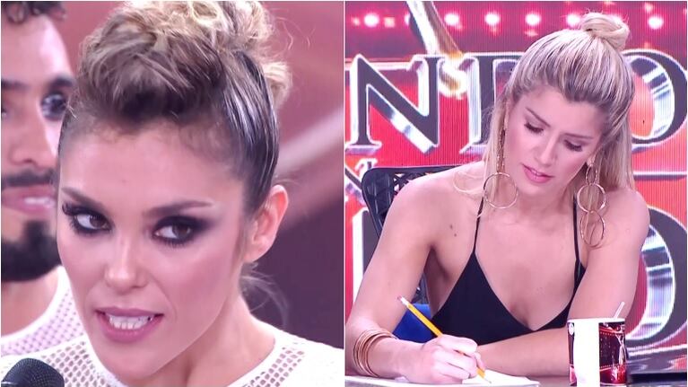 ¿Qué escribía Laurita Fernández mientras ignoraba a Becky Vázquez en la pista del Bailando? (Fotos: Capturas)
