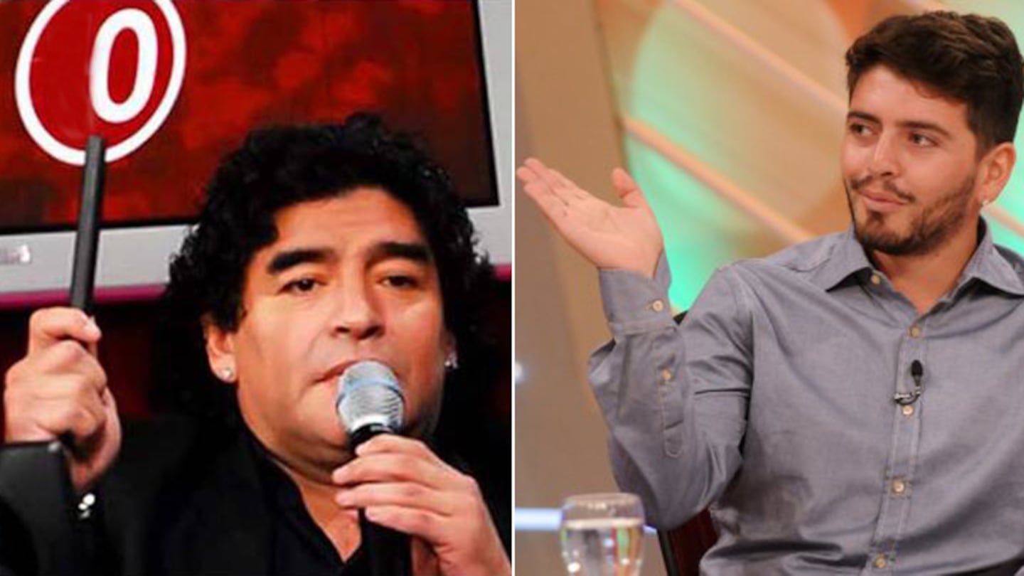 ¿Qué opinará Diego Maradona de la posible incorporación de Diego Maradona Junior al Bailando? Fotos retocadas digitalmente: archivo Web