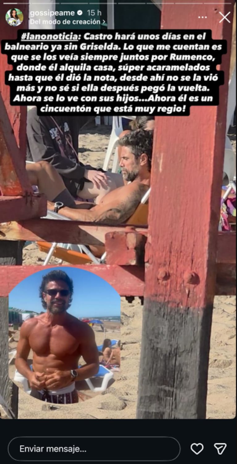 Qué pasó entre Luciano Castro y Griselda Siciliani después del escándalo y las entrevistas en los medios | Créditos: Instagram @gossipeame