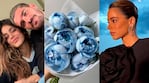 Qué significa la peonía azul, la flor de la tarjeta de boda de Tini Stoessel y Rodrigo de Paul (fotos web e Instagram)