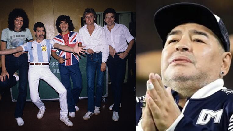 Queen homenajeó a Diego con una foto retro de 1981.