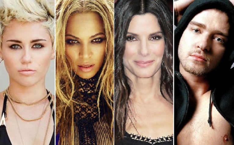 ¿Querés saber cuánto ganaron Miley Cyrus, Beyoncé, Sandra Bullock y Justin Timberlake en 2013? (Foto: Web)