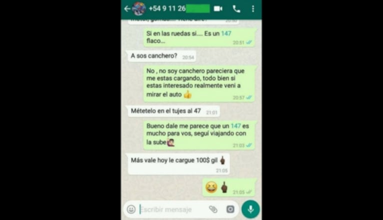 Quería vender un auto pero la negociación por WhatsApp se convirtió en un fenómeno viral