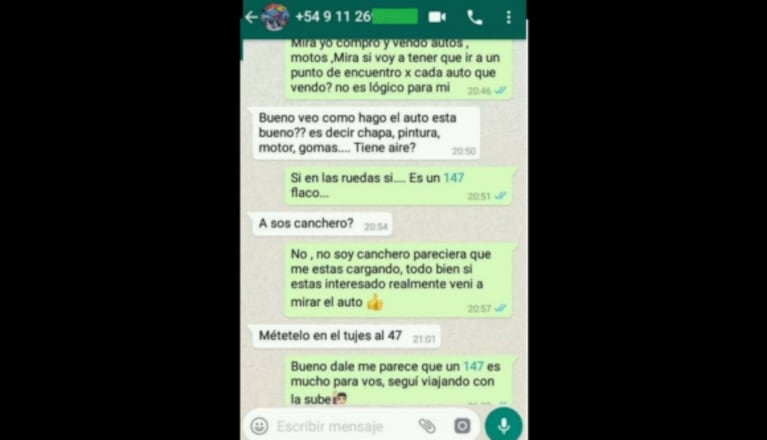 Quería vender un auto pero la negociación por WhatsApp se convirtió en un fenómeno viral