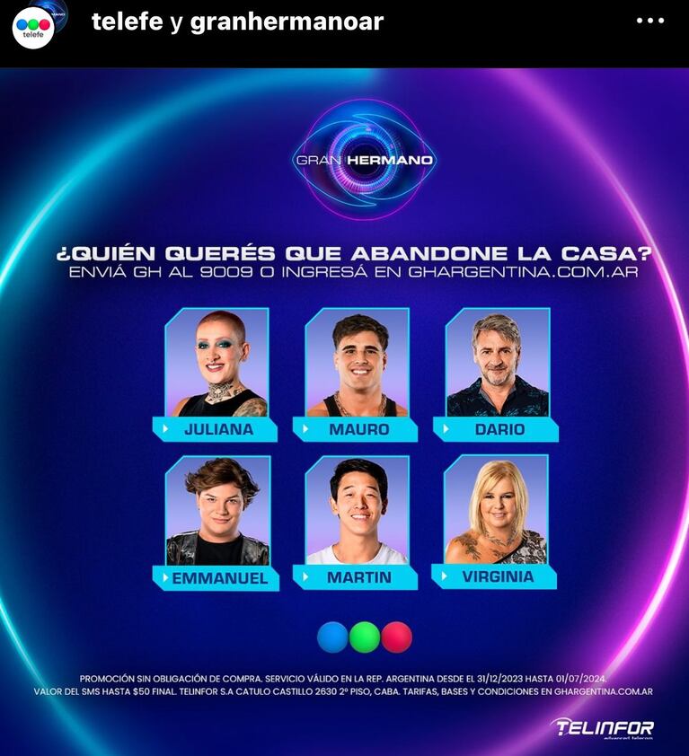 ¿Quién abandonará la casa de Gran Hermano 2023 este domingo 12 de mayo?