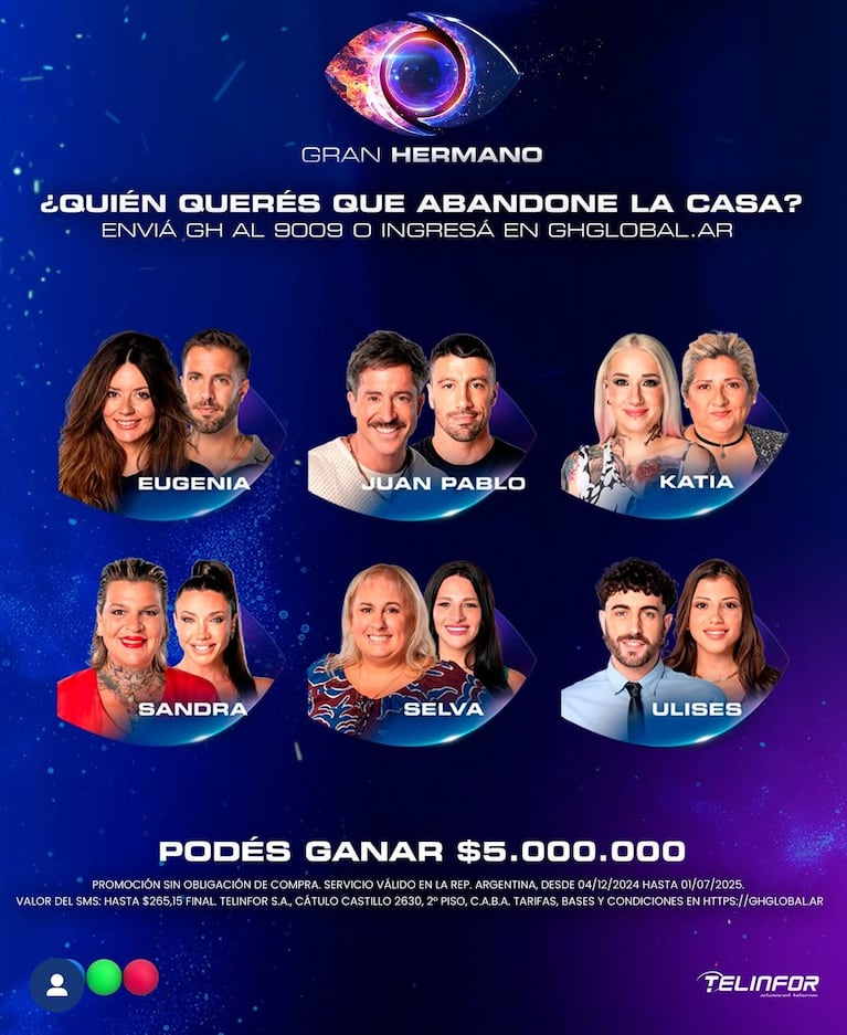 Quién se va de Gran Hermano este lunes 2 de junio (Foto: Instagram/@granhermanoar).