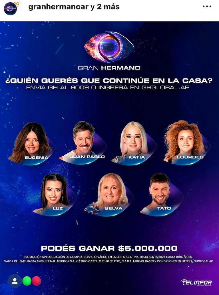 Quién se va de Gran Hermano este lunes 26 de mayo (Fotos: captura de Instagram/@granhermanoar).