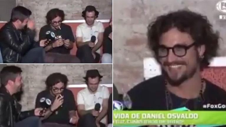 Reapareció Daniel Osvaldo. (Fotos: Capturas TV)