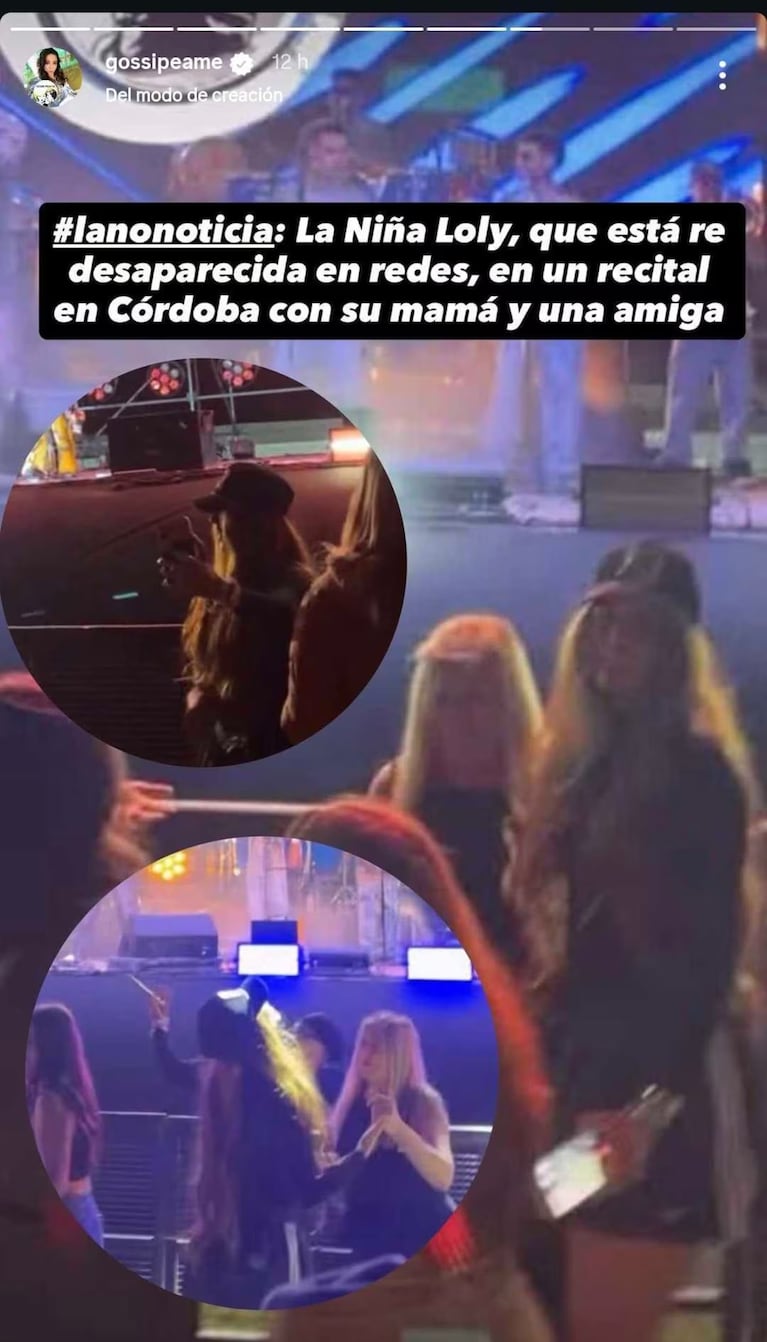 Reapareció Loly Antoniale: la foto que se filtró en Córdoba tras dos años alejada de las redes. Crédito: Instagram/Gossipeame