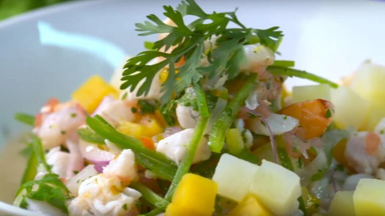 Receta fácil: Ceviche de langostinos y lenguado
