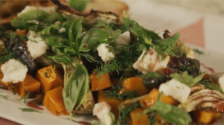 Receta fácil: ensalada tibia de calabaza 