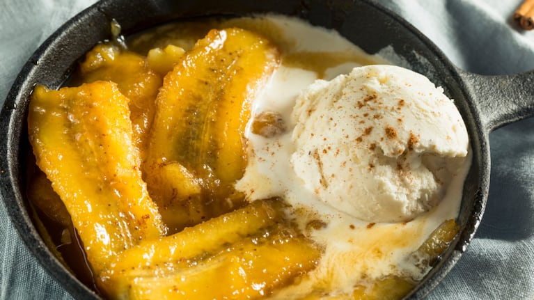Receta fácil para unas bananas foster