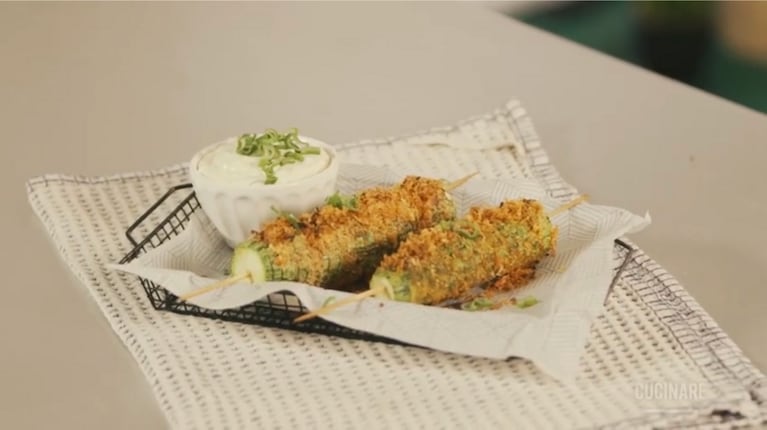 Receta fácil y deliciosa de brochette de zucchini 