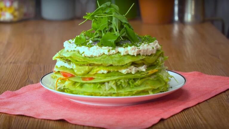 Receta simple de torre de panqueques verdes: un paso a paso ideal para sorprender a tus amigos