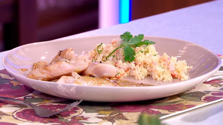 Receta simple y deliciosa: merluza al ajillo con tabule 