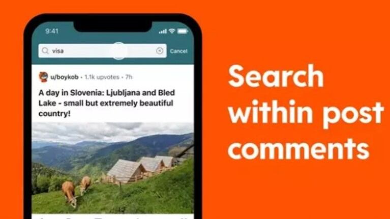 Reddit permite buscar palabras y comentarios dentro de las publicaciones