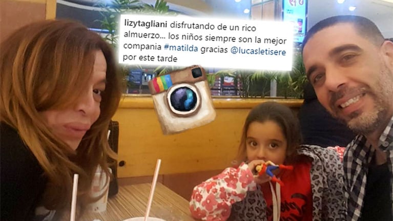 ¡Reencuentro! Lizy Tagliani y un emotivo almuerzo con su ex, Lucas Tisera, y su hija
