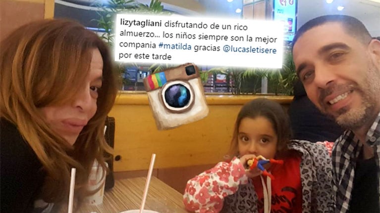 ¡Reencuentro! Lizy Tagliani y un emotivo almuerzo con su ex, Lucas Tisera, y su hija