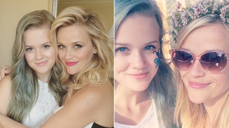 Reese Witherspoon y su hija Ava, iguales. (Fotos: Instagram).