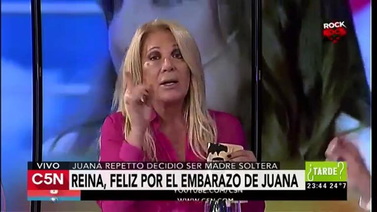 Reina Reech analiza hacerle juicio a la clínica donde se atendió Juana Repetto. Foto: captura C5N.