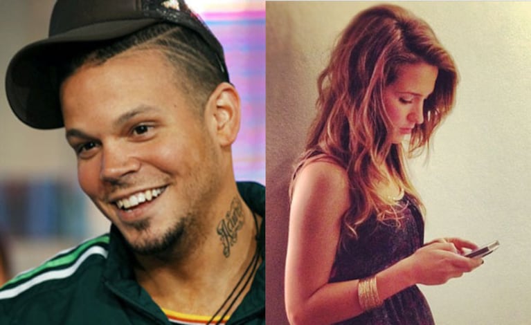 René de Calle 13 publicó una foto de Fandiño con su celular (Fotos: Web y Twitter). 