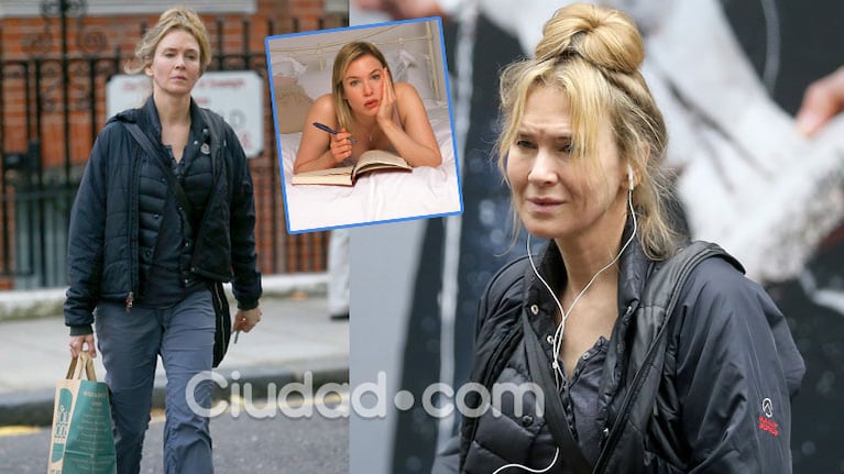 Renée Zellweger caminando muy relajada por Londres (Fotos: Grosby Group).