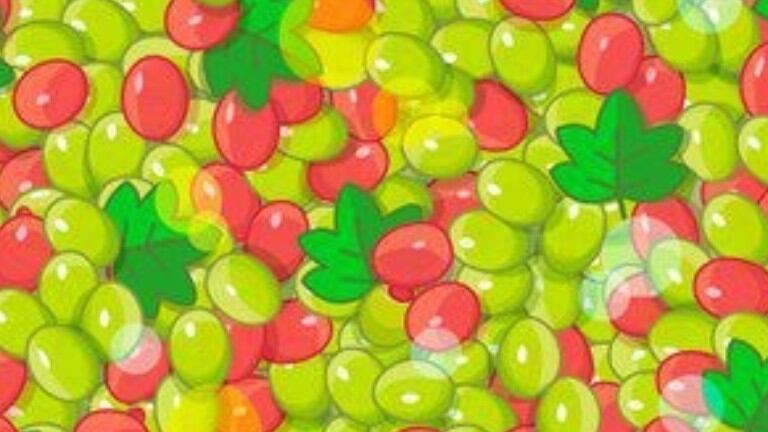 Reto visual: descubrí las aceitunas entre las uvas. Foto: Televisa News