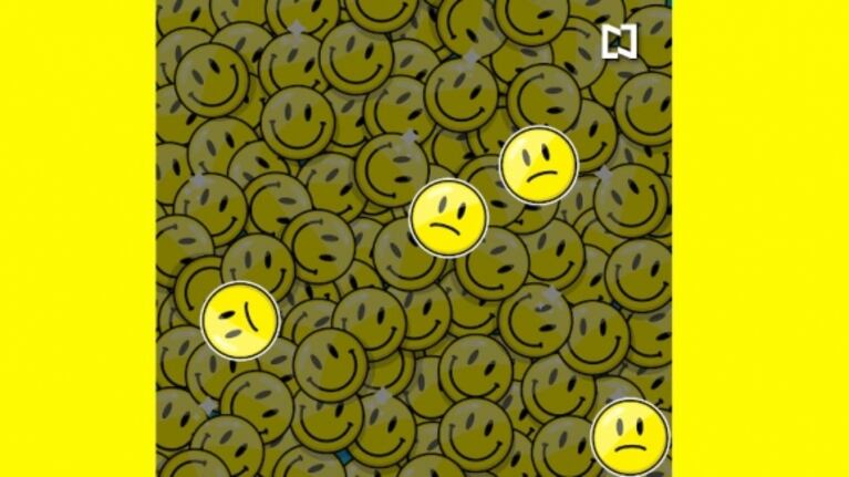 Reto visual: encuentra cuatro emojis tristes