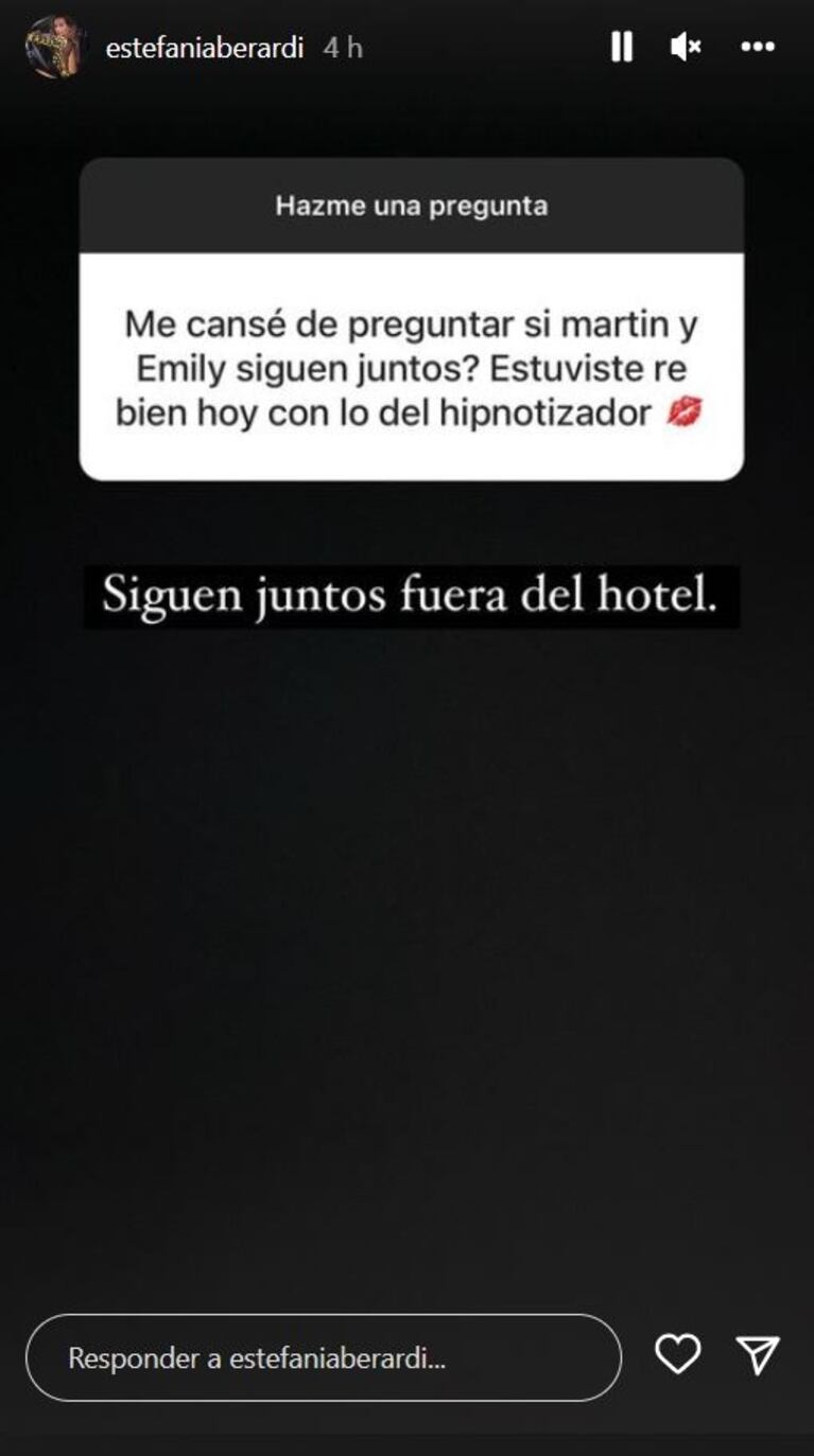 Revelan cómo sigue la relación de Emily Lucius y Martín Salwe fuera de El Hotel de los Famosos