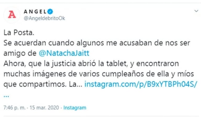 Revelan las primeras imágenes encontradas en la tablet de Natacha Jaitt: contundente frase de Ángel de Brito