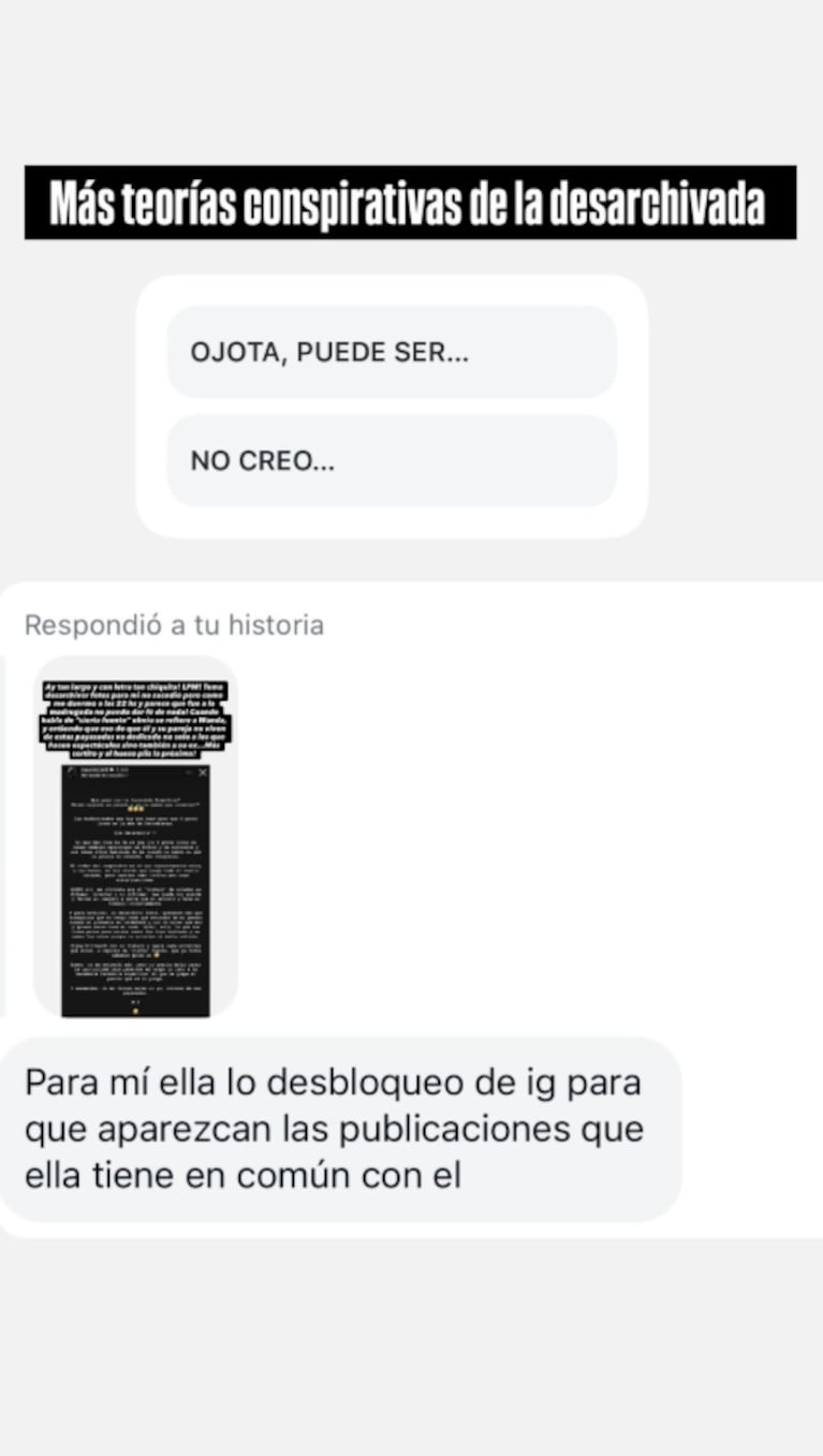 Revelan teorías conspirativas sobre la desarchivada de Wanda Nara y Mauro Icardi en Instagram | Créditos: Instagram @gossipeame