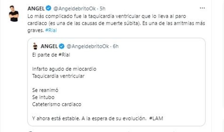 Revelaron cuál es el estado de salud de Jorge Rial tras su internación: "Las próximas 48 horas son cruciales"