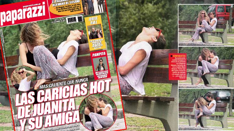 Revista Paparazzi: las fotos de Juana Viale y su amiga Victoria Céspedes, cariñosas en los bosques de Palermo