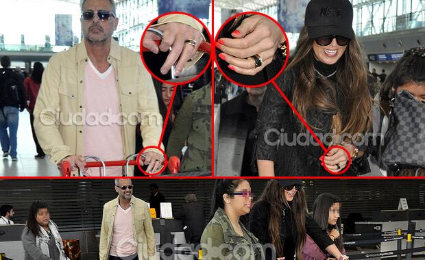 Rial y Loly volvieron a lucir sus anillos de compromiso, antes de viajar a Europa. (Fotos: Jennifer Rubio - Ciudad.com)