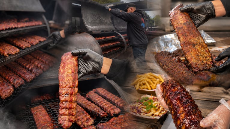 Ribs de cerdo al estilo norteamericano, un plato que se puede preparar en casa. Foto: montaje