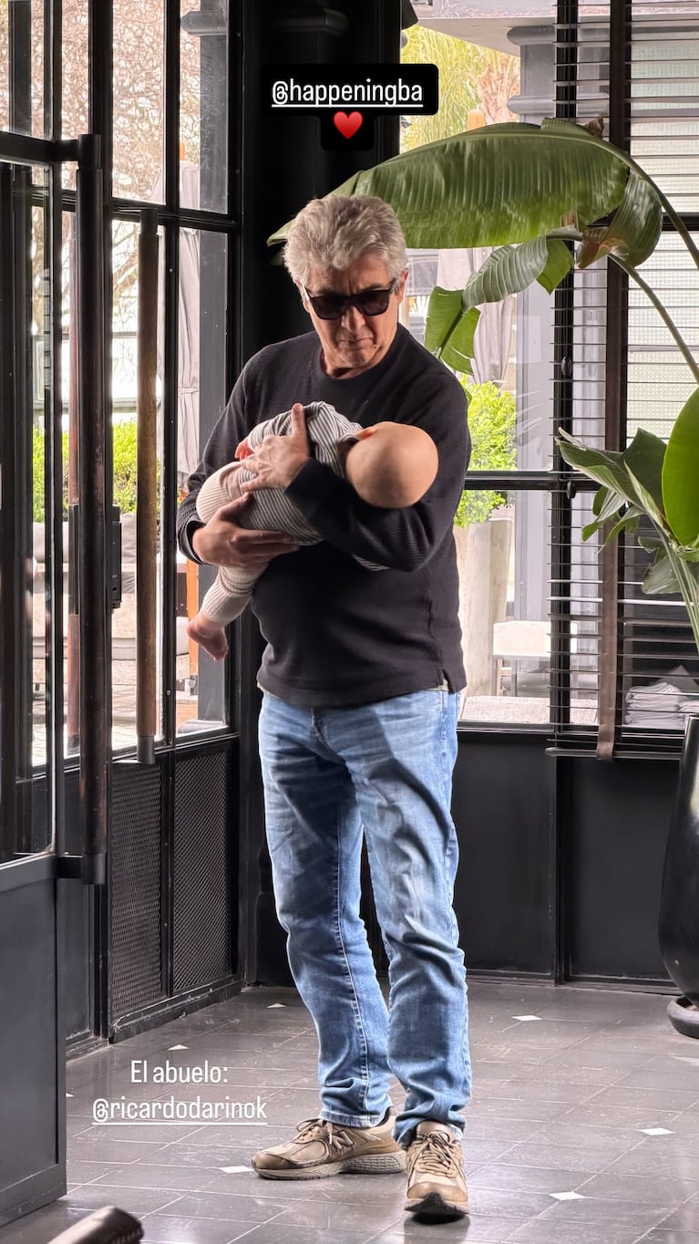 Ricardo Darín con su nieto Dante en brazos (Foto: Instagram @chinodarin)
