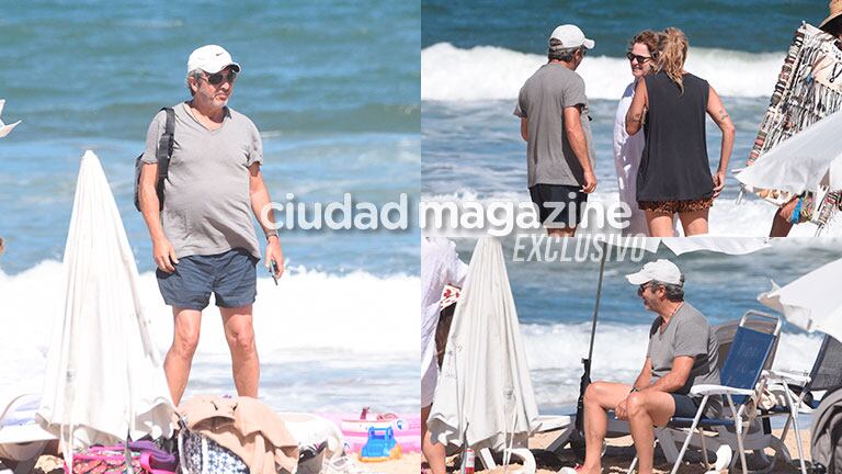 Ricardo Darín, en la playa de Punta del Este junto a Florencia Bas y amigos (Fotos: GM Press).